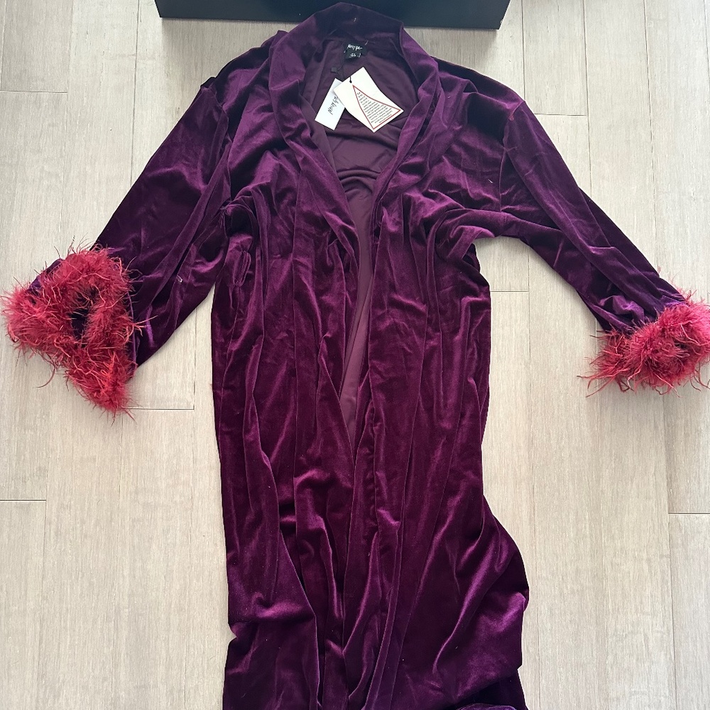 Nasty Gal Purple Velvet Robe